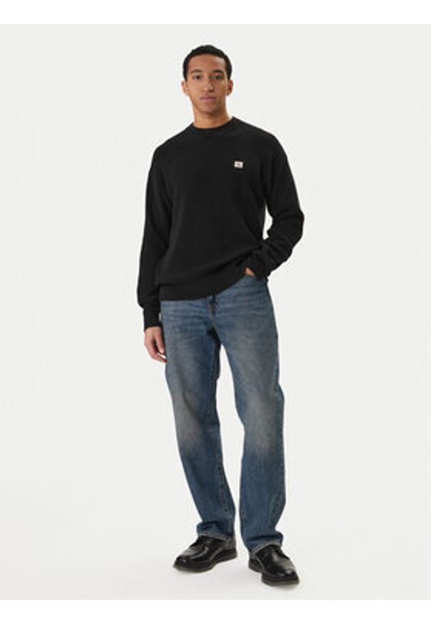 Calvin Klein Jeans Sweter LV04RD313G Czarny Regular Fit. Kolor: czarny. Materiał: bawełna