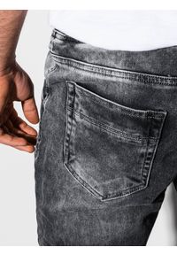 Ombre Clothing - Spodnie męskie jeansowe joggery P907 - szare - XXL. Kolor: szary. Materiał: jeans #4