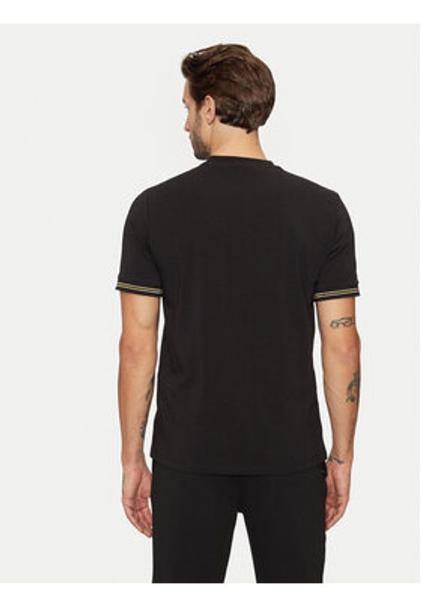 Karl Lagerfeld - KARL LAGERFELD T-Shirt 755463 551235 Czarny Regular Fit. Typ kołnierza: dekolt w karo. Kolor: czarny. Materiał: bawełna