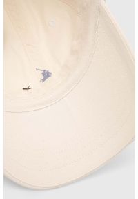 Polo Ralph Lauren czapka z daszkiem bawełniana kolor zielony z aplikacją. Kolor: beżowy. Materiał: bawełna. Wzór: aplikacja #3