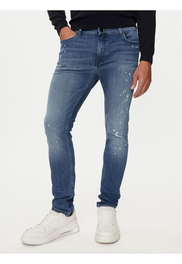 Karl Lagerfeld - KARL LAGERFELD Jeansy 265801 544832 Granatowy Slim Fit. Kolor: niebieski