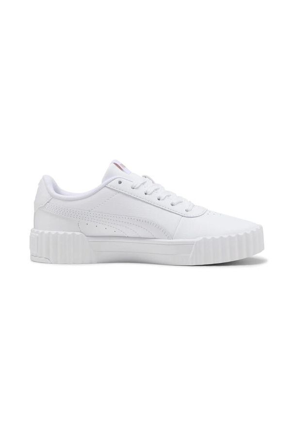 Adidasy Puma Carina 3.0, Kobiety. Okazja: na co dzień. Kolor: biały. Materiał: skóra ekologiczna, materiał. Sport: bieganie, turystyka piesza