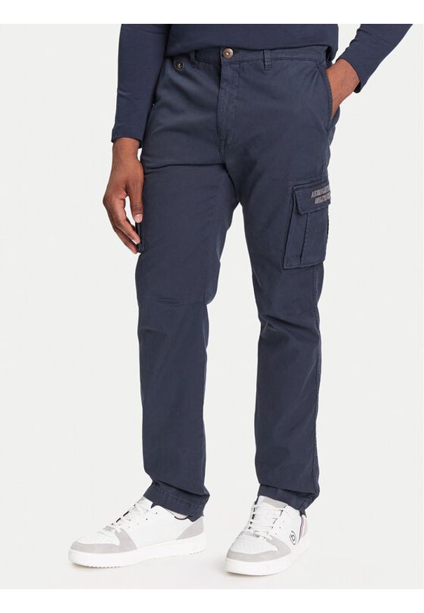 Aeronautica Militare Spodnie materiałowe 252PA1329UCT0244 Granatowy Regular Fit. Kolor: niebieski. Materiał: bawełna