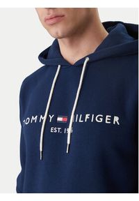 TOMMY HILFIGER - Tommy Hilfiger Bluza Logo MW0MW11599 Granatowy Regular Fit. Kolor: niebieski. Materiał: syntetyk #2