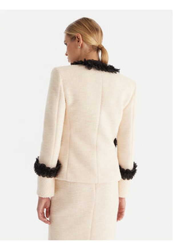 Babylon Marynarka S00750 Écru Regular Fit. Materiał: syntetyk