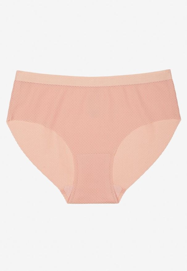 Renee - Różowe Klasyczne Majtki Typu Figi Davirosa. Kolor: różowy. Materiał: jeans