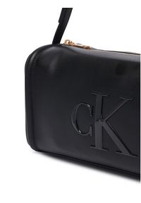 Calvin Klein Torebka Bold Ck Slouchy Shoulder Bag LV04F3894G Czarny. Kolor: czarny. Materiał: skórzane #2