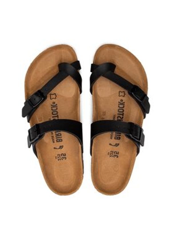 Birkenstock Japonki Mayari 0071793 Czarny. Kolor: czarny. Materiał: skóra