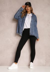 Renee - Czarne Legginsy Cirino. Okazja: na co dzień. Kolor: czarny. Materiał: bawełna. Styl: elegancki, casual #4