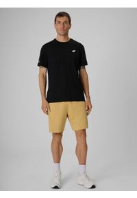 4f - 4F T-shirt regular gładki męski - czarny M. Okazja: na co dzień. Kolor: czarny. Materiał: bawełna, dzianina. Wzór: gładki. Styl: casual #2
