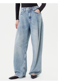 BOSS Jeansy C_Slouchy Pleated Mr 50542435 Niebieski Relaxed Fit. Kolor: niebieski