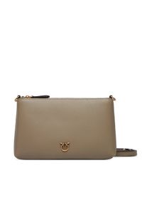 Pinko - PINKO Torebka Flat Horizontal Mini AI 25-26 104277 A0F1 Szary. Kolor: szary. Materiał: skórzane