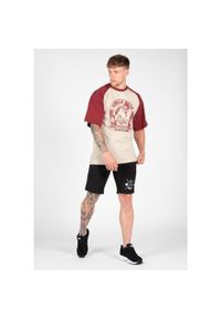 GORILLA WEAR - Logan Duże rozmiary Koszulka - Beżowy/Czerwony. Kolor: wielokolorowy, czerwony, beżowy. Sport: fitness #2