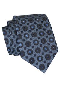 Krawat Angelo di Monti - Odcienie Niebieskiego, Grochy. Kolor: niebieski. Materiał: tkanina. Wzór: grochy. Styl: wizytowy, elegancki