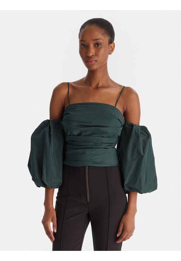 Pinko - PINKO Bluzka Pallottoliere 105552 Y3LE Zielony Regular Fit. Kolor: zielony. Materiał: syntetyk