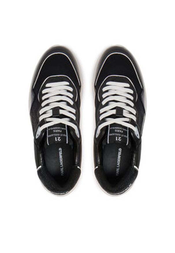 Karl Lagerfeld - KARL LAGERFELD Sneakersy KL63614A Czarny. Kolor: czarny. Materiał: skóra