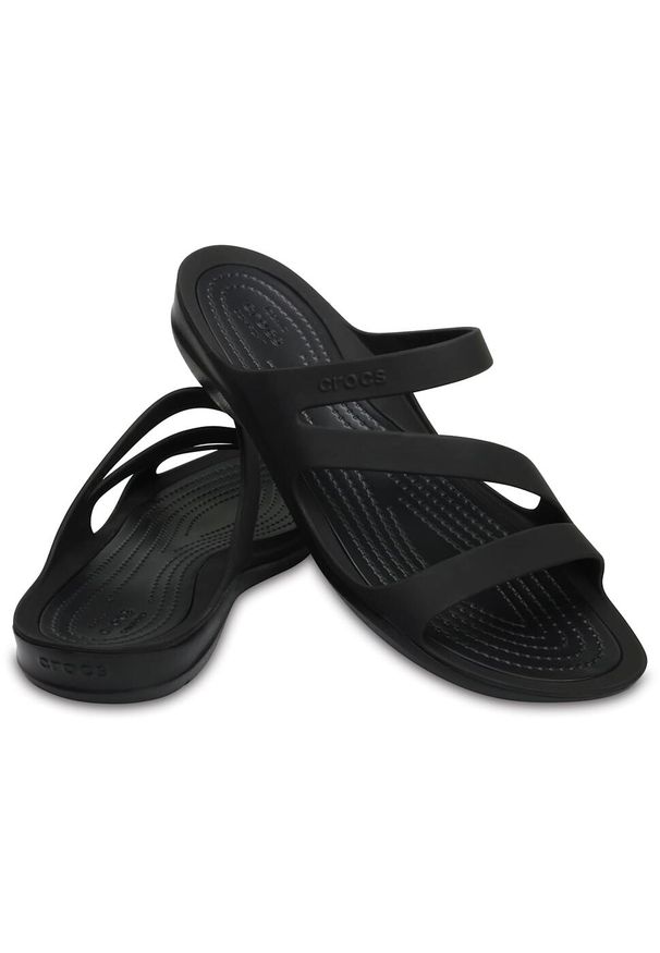 Damskie Klapki basenowe Crocs Swiftwater (W) Black - 203998-060 34-35. Kolor: zielony, wielokolorowy, czarny, brązowy. Materiał: materiał, syntetyk