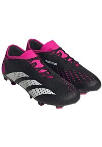 Adidas - Buty piłkarskie adidas Predator Accuracy.3 L Fg M GW4602 czarne czarne. Zapięcie: sznurówki. Kolor: czarny. Materiał: guma, syntetyk. Sport: piłka nożna