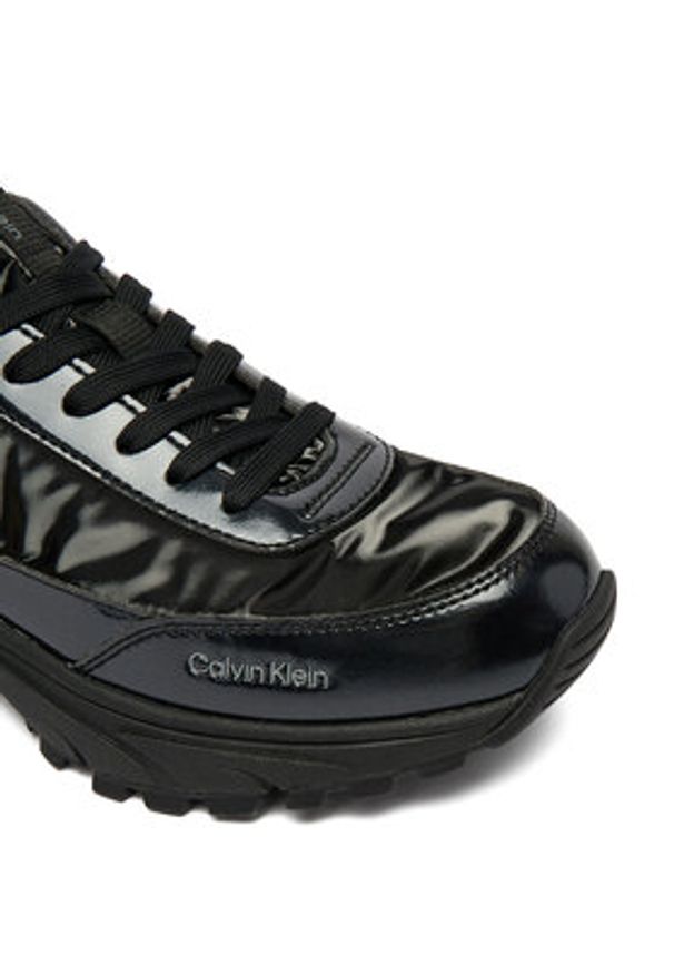Calvin Klein Sneakersy Hike Runner Lace Up Pearl Ny YW0YW02043 Czarny. Kolor: czarny. Materiał: skóra