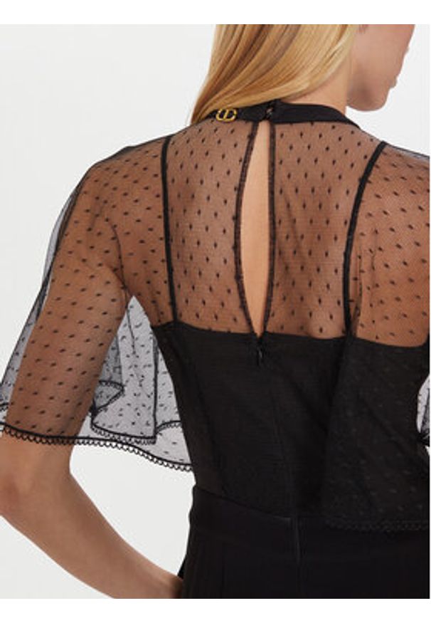 TwinSet - TWINSET Kombinezon 252TT2340 Czarny Wide Leg. Kolor: czarny. Materiał: syntetyk