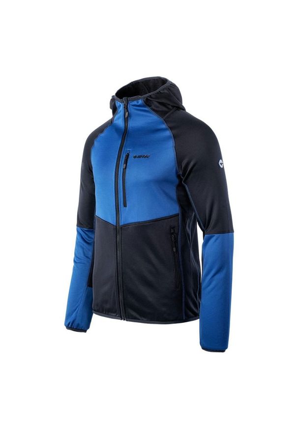 Hi-tec - Bluza męska polarowa Hi-Tec Claus - niebieska, Rozmiar XL. Kolor: niebieski. Materiał: polar
