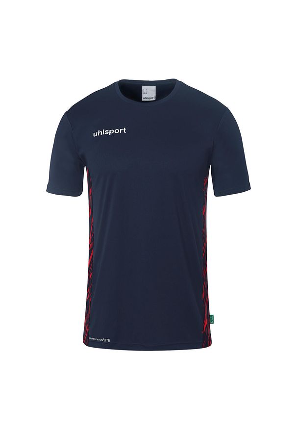 UHLSPORT - Koszulka dla dzieci Uhlsport Progressive 28 Poly. Kolor: czerwony, niebieski, wielokolorowy. Wzór: nadruk. Sport: piłka nożna
