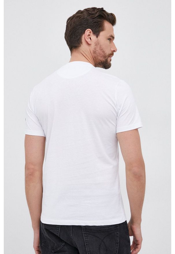 Lamborghini - T-shirt bawełniany. Okazja: na co dzień. Kolor: biały. Materiał: bawełna. Wzór: nadruk. Styl: casual