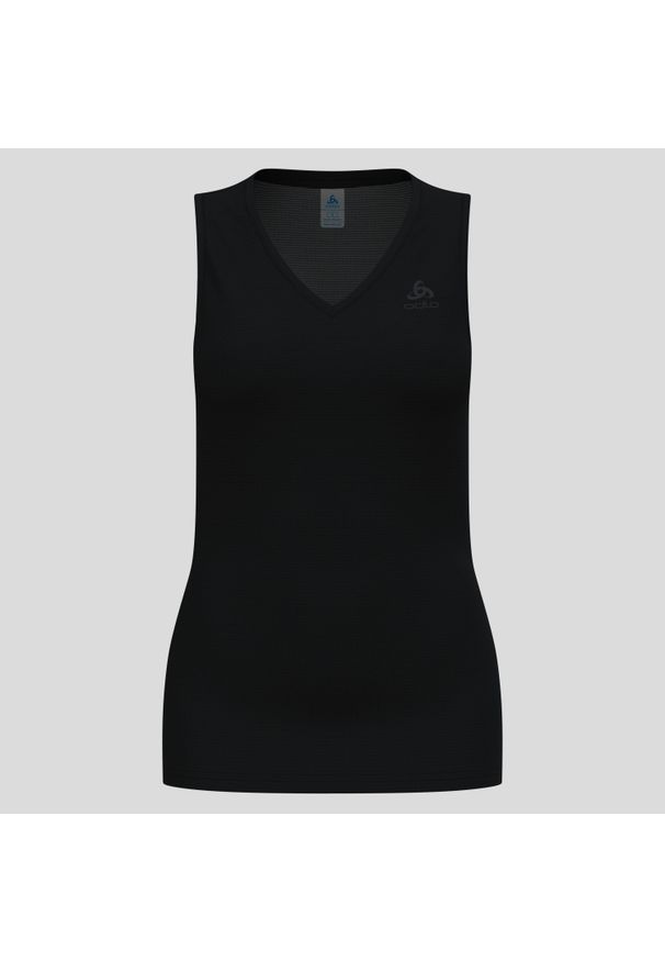 Koszulka sportowa damska Odlo BL TOP v-neck singlet ACTIVE F-DRY LIGHT. Kolor: wielokolorowy, czarny, szary