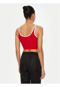 Adidas - adidas Top adicolor 3-Stripes JD4615 Czerwony Slim Fit. Kolor: czerwony. Materiał: bawełna #4