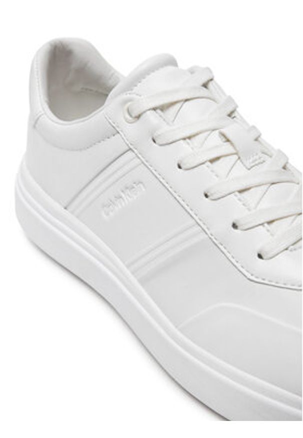 Calvin Klein Sneakersy Low Top Lace Up Hf HM0HM01551 Biały. Kolor: biały. Materiał: skóra