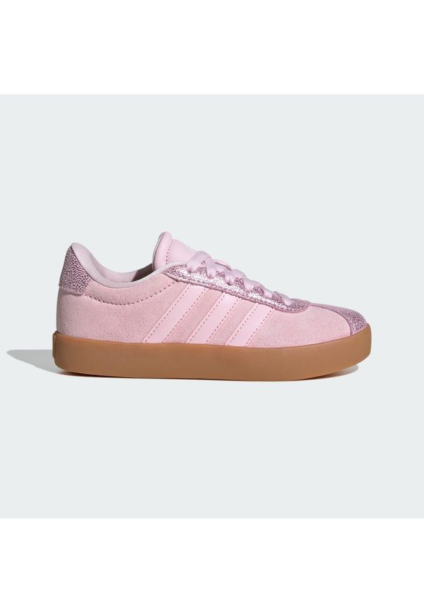 Adidas - Buty dla dzieci VL Court 3.0. Okazja: na uczelnię. Kolor: wielokolorowy, brązowy, różowy. Sport: joga i pilates