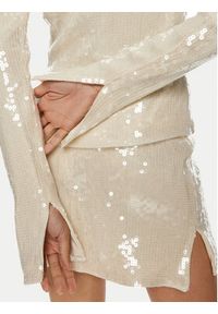 ROTATE Bluzka Georgia 112912857 Écru Regular Fit. Materiał: syntetyk #3