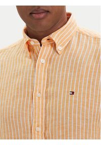 TOMMY HILFIGER - Tommy Hilfiger Koszula Bengal MW0MW42400 Pomarańczowy jasny Regular Fit. Kolor: pomarańczowy. Materiał: len #3