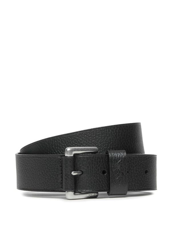 Polo Ralph Lauren Pasek Męski 405898669001 Czarny. Kolor: czarny. Materiał: skóra