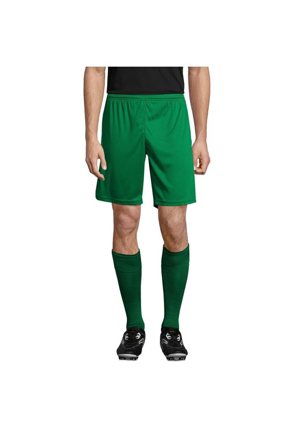SOL'S - Podstawowe Spodenki San Siro 2 Dla Dorosłych Unisex. Kolor: zielony. Sport: turystyka piesza