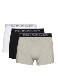 Ralph Lauren - RALPH LAUREN - Bawełniane bokserki (3-pak). Stan: obniżony. Kolor: szary. Materiał: bawełna. Wzór: napisy