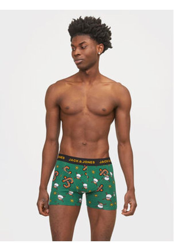 Jack & Jones Komplet 3 par bokserek 12246308 Kolorowy. Materiał: bawełna. Wzór: kolorowy