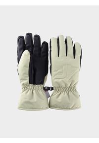 4f - 4F Rękawice narciarskie Thinsulate damskie - oliwkowe/khaki XL. Kolor: oliwkowy, brązowy, wielokolorowy. Materiał: dzianina, elastan, tkanina, syntetyk, materiał. Technologia: Thinsulate. Sezon: zima. Sport: narciarstwo #1