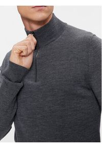 Calvin Klein Sweter K10K110421 Szary Regular Fit. Kolor: szary. Materiał: wełna #7