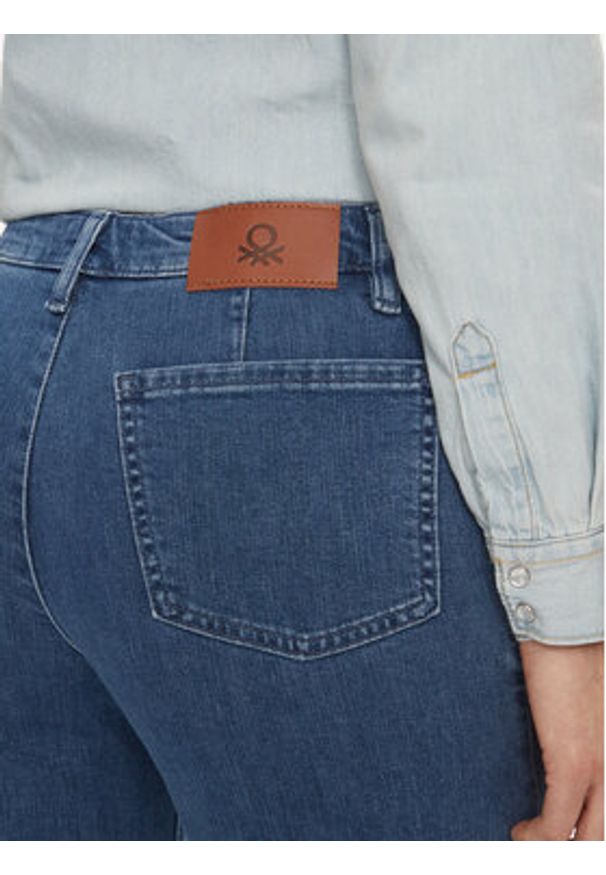 United Colors of Benetton - United Colors Of Benetton Jeansy 4AC6574X5 Niebieski Wide Leg. Kolor: niebieski