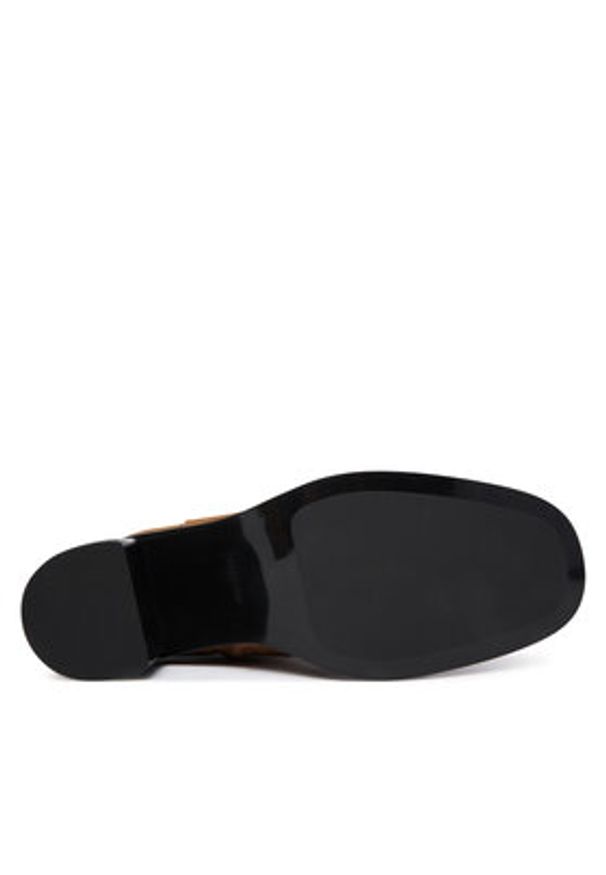 Calvin Klein Botki HW0HW02592 Brązowy. Kolor: brązowy. Materiał: skóra, zamsz