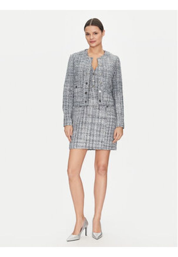 Guess Sukienka koktajlowa W5GK0E WH7I0 Szary Bodycon Fit. Kolor: szary. Materiał: syntetyk. Typ sukienki: bodycon. Styl: wizytowy
