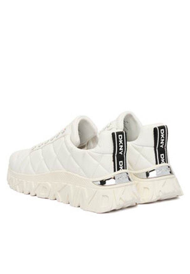 DKNY Sneakersy K4590226 Biały. Kolor: biały. Materiał: skóra