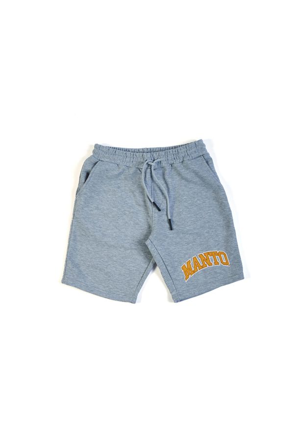 MANTO - Spodenki fitness męskie Manto Varsity krótkie bawełniane. Kolor: szary, biały, wielokolorowy. Materiał: bawełna. Długość: krótkie. Sport: fitness