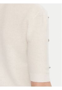 KAOS Sweter RI1KT021 Écru Regular Fit. Materiał: wełna