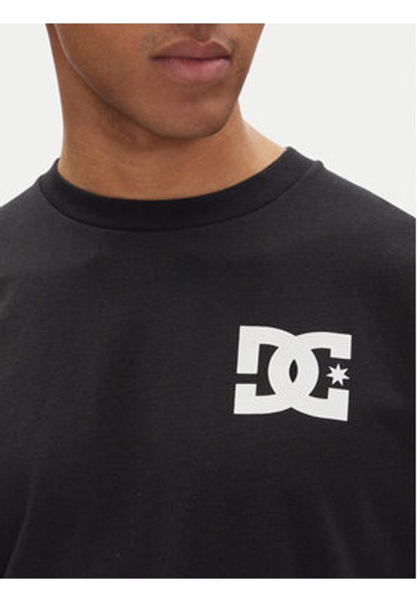 DC T-Shirt ADYZT05455 Czarny Heritage Fit. Kolor: czarny. Materiał: bawełna
