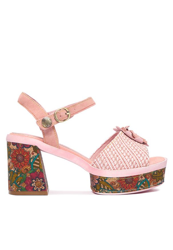 Laura Vita Sandały Noao 01 Różowy. Kolor: różowy. Materiał: skóra, zamsz