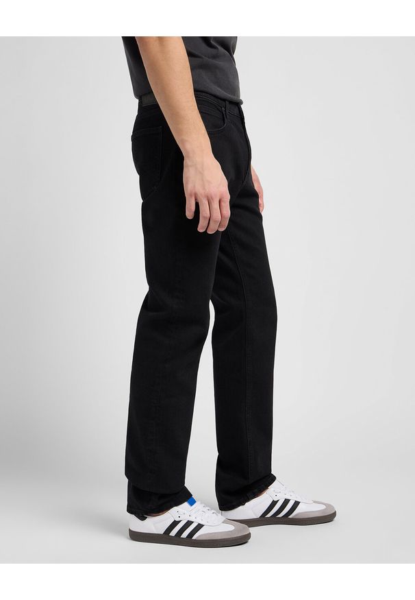 Lee - LEE MĘSKIE SPODNIE JEANSOWE WEST BLACK RINSE 112345392 L70W014054