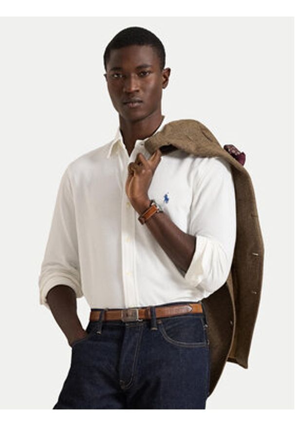 Polo Ralph Lauren Koszula 710654408003 Biały Regular Fit. Typ kołnierza: polo. Kolor: biały. Materiał: bawełna