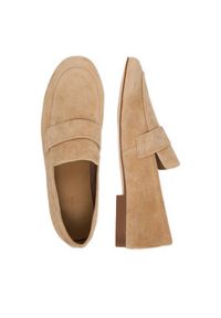 Gino Rossi - GINO ROSSI Lordsy CEO-V1105-55 Beżowy. Kolor: beżowy. Materiał: zamsz, skóra #2